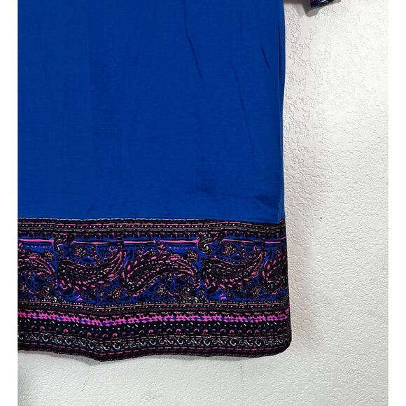 Coolibar Women Blue UPF 50+ UV Protection Tunic Dress Small Embroidered Trim New - Picture 2 of 11